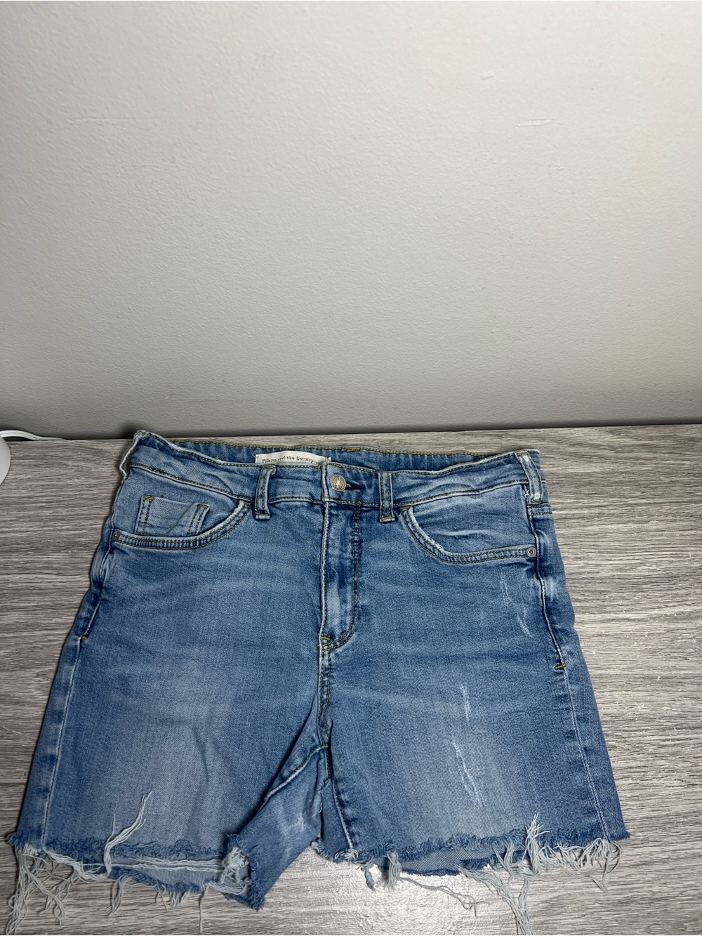 Anthropologie Pilcro High Rise Blue Jean Denim Shorts
